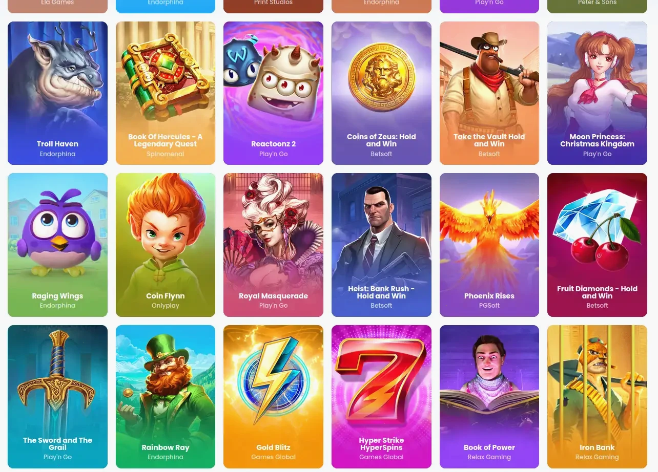 Crocoslots Online Casino Spielübersicht